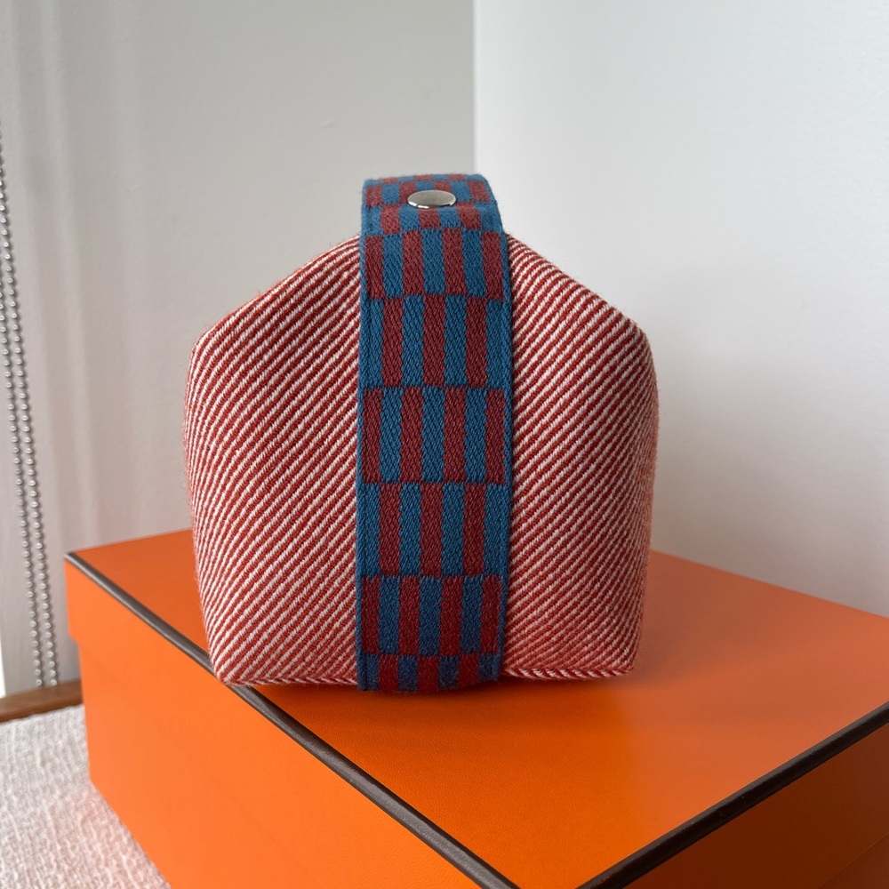Hermes Red and Blue Mini Clutch Bag - Picture 14 of 14
